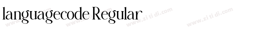 languagecode Regular字体转换